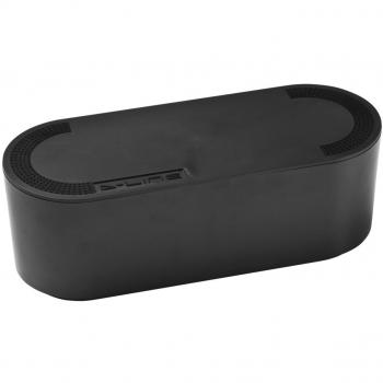 D-Line EU/CTUSMLB/SW Caja Organizadora de Cables, fabricada en ABS resistente a la electricidad, Caja para guardar, ocultar y organizar cables de manera eficiente - Pequeña, Negro
