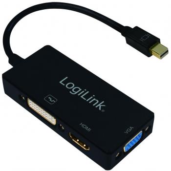 Adaptador Mini DisplayPort 4K a DVI/HDMI/VGA LogiLink CV0110