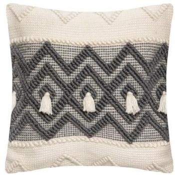 Cojín reciclado R.O.W. - 45 x 45 cm - Gris y Marfil