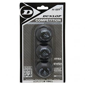 Dunlop Comp 3Bbl Bolas de Squash, Unisex