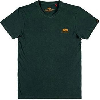 Alpha Industries Basic Small Logo Short Sleeve T-Shirt for Men - Dark Petrol - Size XL