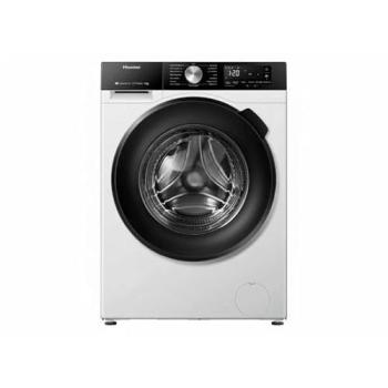 Lavadora Hisense WF3S9043BW1 de 9 kg, Clase A, 1400 rpm, Motor Inverter, Función Vapor y Conectividad WiFi - Blanco/Negro