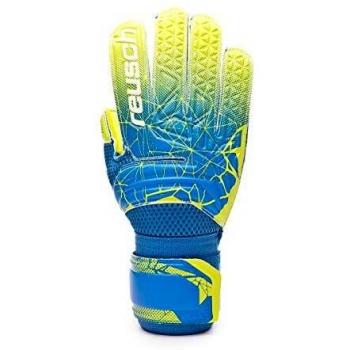Reusch Fit Control S1 Guantes de Portero, Infantil, Azul/Verde Lima, 7