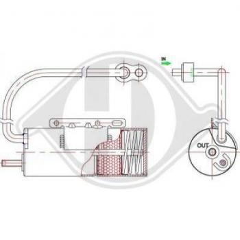 Filtro deshidratante DIEDERICHS DCT1171 para aire acondicionado
