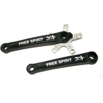 MSC Bikes Free Spirit Square 175 mm - Bielas de Ciclismo, Color Aluminio/Negro