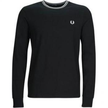 Fred Perry Men's Long Sleeve Twin Tipped T-Shirt - Black - Size Small