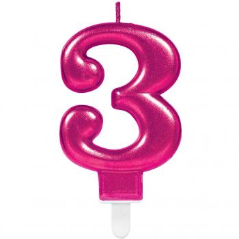 Amscan 9901785 – Vela de Celebración, 3, Morado
