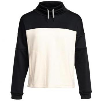 Sudadera de mujer Roxy Vertere en color blanco y negro, estilo pulóver, estándar, también disponible en Buttercream