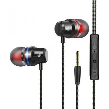 Auriculares con cable de 3,5mm, metálicos, con micrófono estéreo para Samsung y Xiaomi