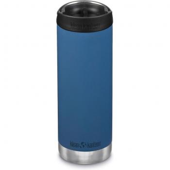 Klean Kanteen Botella térmica Insulated TKWide de 16oz con tapón Café Cap 473 ml azul