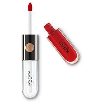 KIKO Milano Unlimited Double Touch 107 | Barra de labios líquida en 2 pasos, acabado luminoso. Hasta 12 horas de duración. Base de color no-transfer