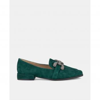 Mocasines de piel con adorno de estribo para mujer