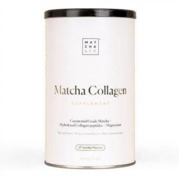 Matcha & Co Matcha Collagen Sabor Vainilla 312g - 3 x Colágeno con magnesio y té matcha sabor vainilla 312 g de polvo (Vainilla - Matcha)