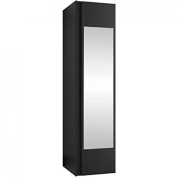 Armario Hartford 389 Negro con Bisagras, 2 Estantes, 186 x 40 x 44 cm