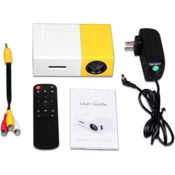 Miniproyector LED YG300, 400-600 lúmenes, 1080P, vídeo de 320x240 píxeles, para educación infantil y uso doméstico