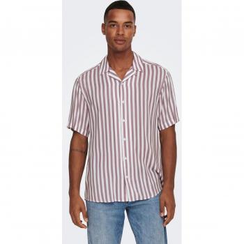 Camisa de rayas de hombre manga corta Only & Sons