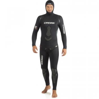 Cressi Apnea Men Complete Wetsuit 5mm Traje Profesional de Apnea y Pesca, Hombre, Negro, XXL/6