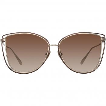 Linda Farrow DINAH LFL1422 C2 Women’s Sunglasses Brown Size 59