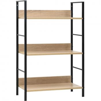 vidaXL 3-Layer Book Shelf Oak 60x27.6x90.5 cm Engineered Wood