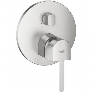 Mezclador monocomando GROHE Plus con desviador de 3 vías, acabado supersteel