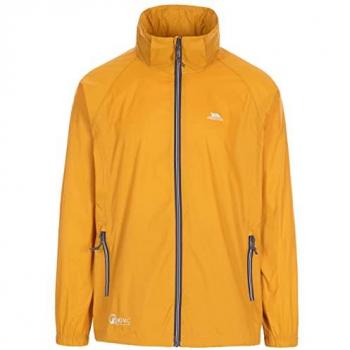 Trespass Chaqueta Qikpac X Amarillo - Chubasquero ligero, impermeable, transpirable, con capucha ajustable, plegable y fácil de transportar