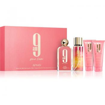 Afnan 9 AM Pour Femme Gift Set - Eau de Parfum 100ml, Body Spray 150ml, and Lotion 100ml - 4 Piece Pack