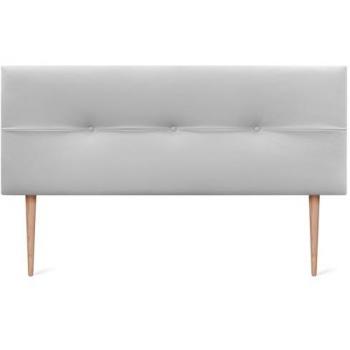 Cabecero Tapizado de Polipiel AQUALINE Pro 145x105cm con Patas para Camas 120/135/140 - Gris Claro
