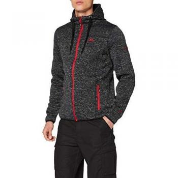 Trespass ODENO Chaqueta Polar cálida con Capucha 300 g/m², Hombre, Negro Marl, XXS