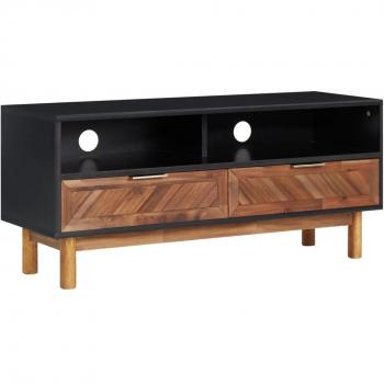 Mueble para TV de madera maciza de acacia y MDF 100x35x45 cm