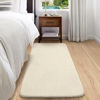 Color G Alfombra Habitación para Dormitorio Alfombras de Recibidor Pasillo Alfombrilla Moderna Rectangular para Salon Grande Alfombrillas Interior Moquetas Larga 40 x 120 cm Beige