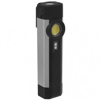 Linterna Recargable de Aluminio con Luz UV 3W COB y 1W SMD LED - Sealey LED220UV