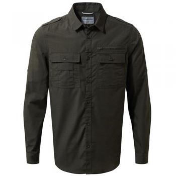 Craghoppers Hombre Aventura Trek Camiseta de Manga Larga, Hombre, Color Dk Khaki, tamaño Large