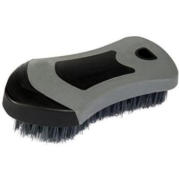 HKM – Cepillo de raíz Grippy de con cerdas suaves, negro/gris