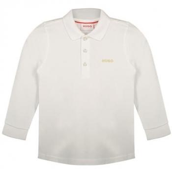 Polo de niño liso de manga larga Hugo G00156