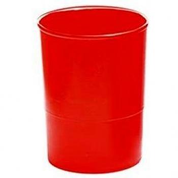 Cubilete portalapices q-connect plastico rojo opaco