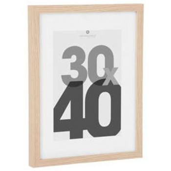 Marco de fotos madera natural 30x40 cm con marco de eva, cristal y diseño de Atmosphera Créateur d'Intérieur