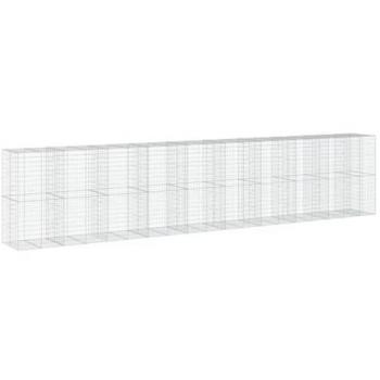 Gabion Basket with Cover 950x100x200 cm Galvanised Iron