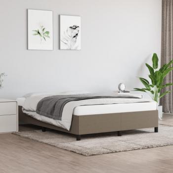 Cama solar sin colchón Tortera 140x190 cm en tela gris taupe Vidaxl