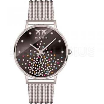 Pinko Women's Quartz Watch with Silver Dial Analogue Display and Silver Steel Bracelet PK-2333L-14M