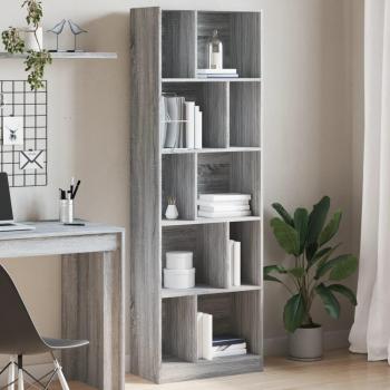 Estantería Sonoma de madera multicapa gris 57x28,5x174 cm