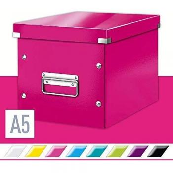Caja de almacenamiento Leitz Click & Store Cube Mediana Rosa 10L 26x26x24 cm