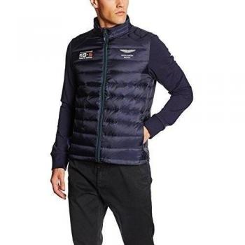 HACKETT Amr Nylon Quilt, Jersey para Hombre, Navy, M