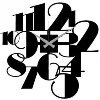 Reloj de Pared Epikasa Números 45, Metal Negro, 41x0.15x40 cm