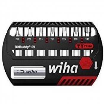 Wiha Juego de Bits BitBuddy® - TY Torx Pozidriv 29mm - 9 Piezas (42139)