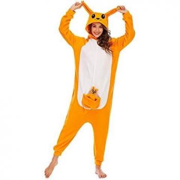 BGOKTA Disfraces de Cosplay para Adultos Pijamas de Animales One Piece Canguro, XL