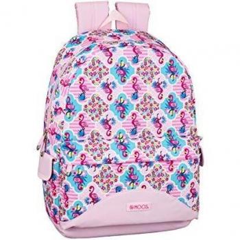 Moos Flamingo Pink Mochila grande funda ordenador, niña