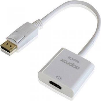 Approx APPC16 - Puerto Display to HDMI Adapter, color blanco