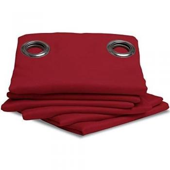 Cortina Opaca y Térmica Moondream Roja 145 x 260 cm - Aislante Anti-Calor y Anti-Frío, Tecnología Patentada, Fabricación UE, Ojetes