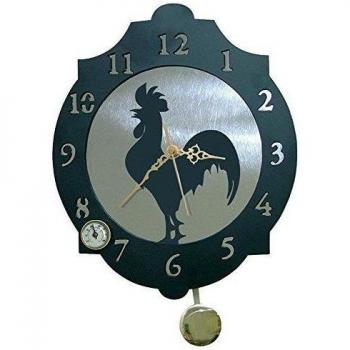 IMEX EL ZORRO El Zorro 11313-Reloj Gallo, 374 x 312 mm, Metal, Gris, 40x34x7 cm
