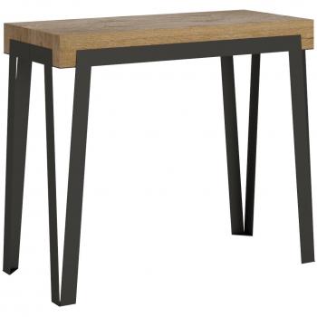 Consola extensible 90x40/196 cm Rio Small Oak Nature antracita extructure